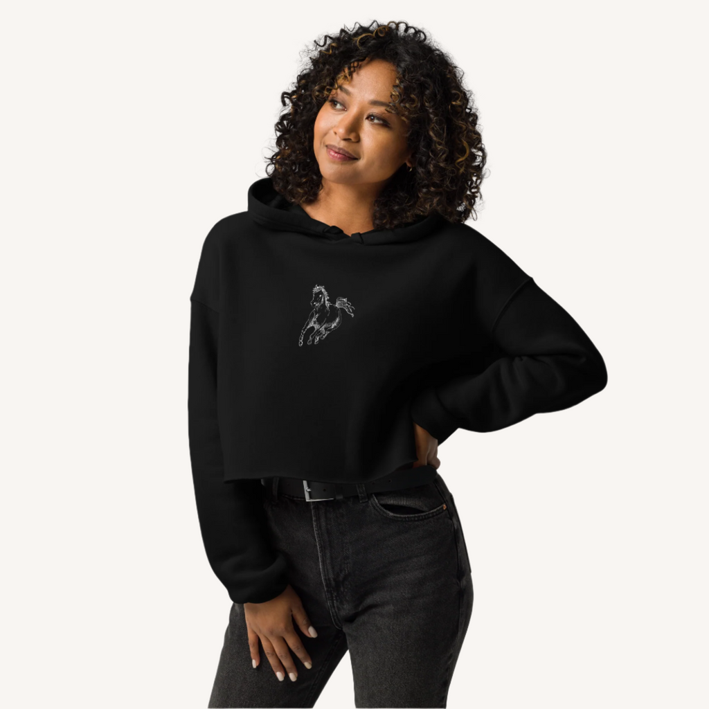 Horse Lover Crop Hoodie