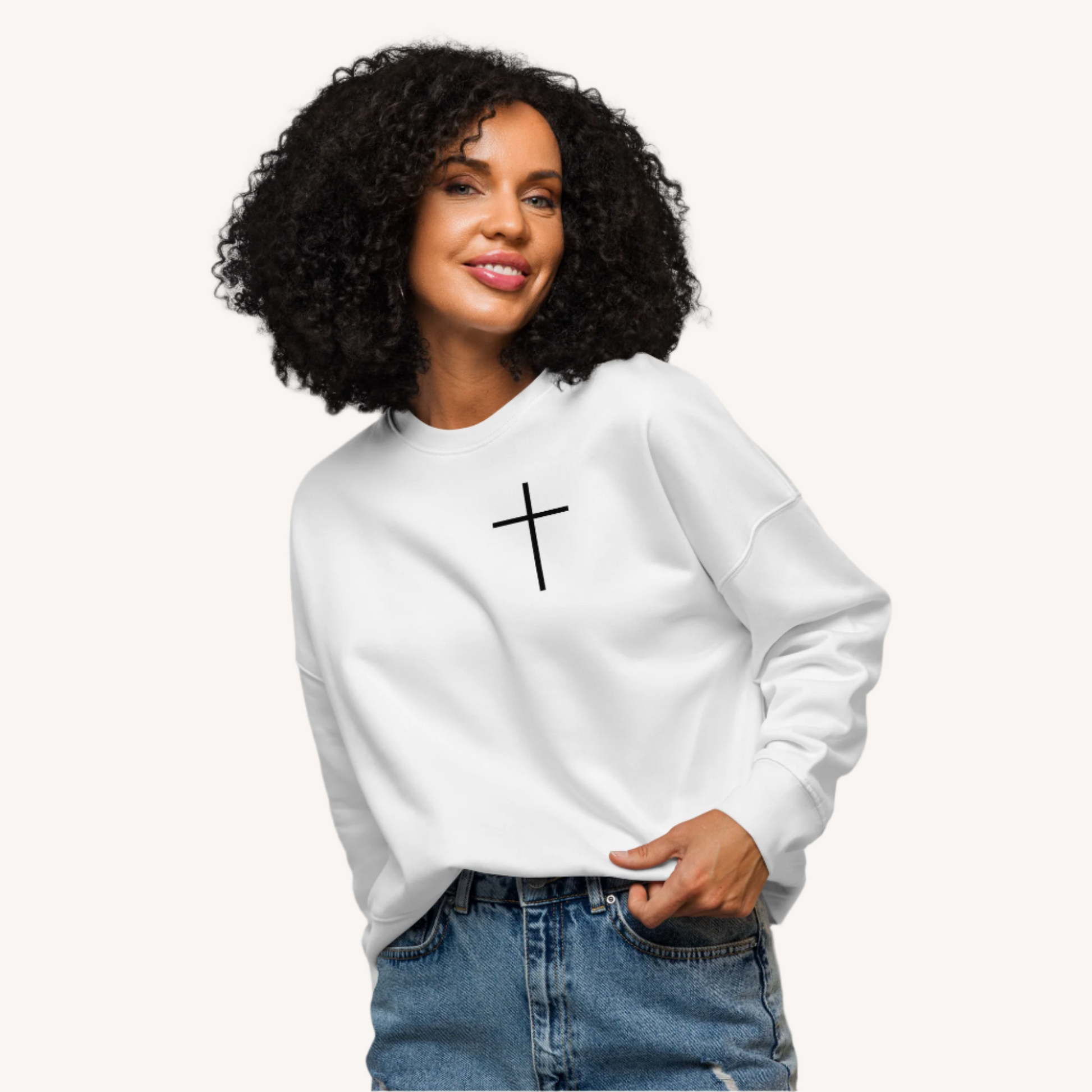 Ultra Soft Cross Crewneck Sweatshirt